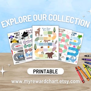 Kids Reward Chart, Printable Zoo Animal Potty Training US Letter Digital Download image 6