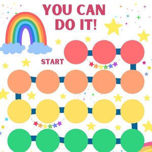 Printable Rainbow Reward Chart: Kids Chore & Habit Tracker (PDF) - Etsy