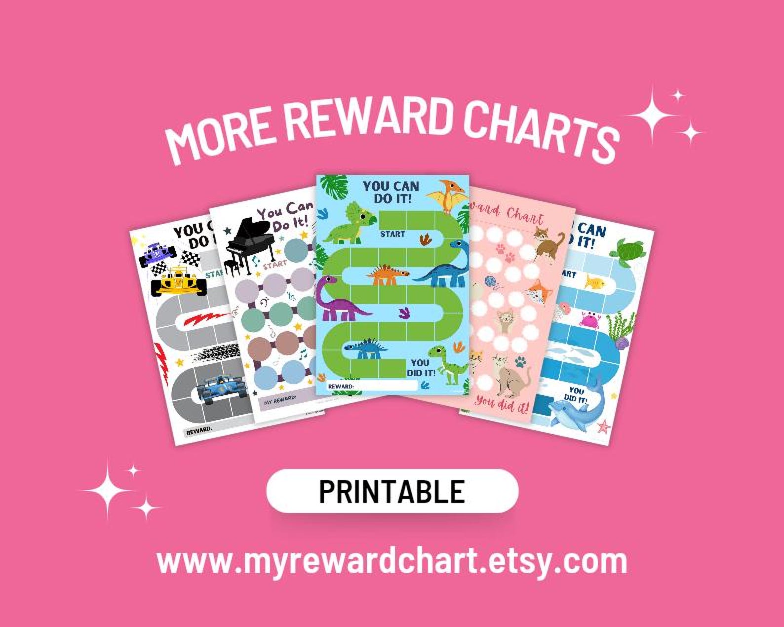 Printable Easter Bunny Reward Chart: Kids Behavior Tracker (PDF, JPG ...