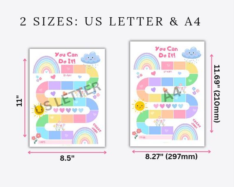 Rainbow Reward Chart for Girls, Printable Sticker Chart, Potty Training ...