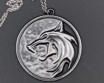 The Witcher - Wolf Medallion Pendant - Witcher TV Series Cosplay - The Witcher Present - Video Game Jewlery