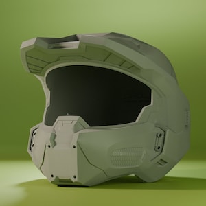 Halo Master Chief Helmet 3D Print - 3D Printed Helmet/Replica - Halo - Props - Cosplay - Spartan Helmet - Chief Helmet - DIY - Halo Helmet
