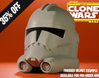 Animated Phase 2 Clone Trooper Helmet Cosplay 3D Print - 3D Printed Helmet/Replica - Clone Wars - Props - Cosplay - Helmet - DIY - Star Wars