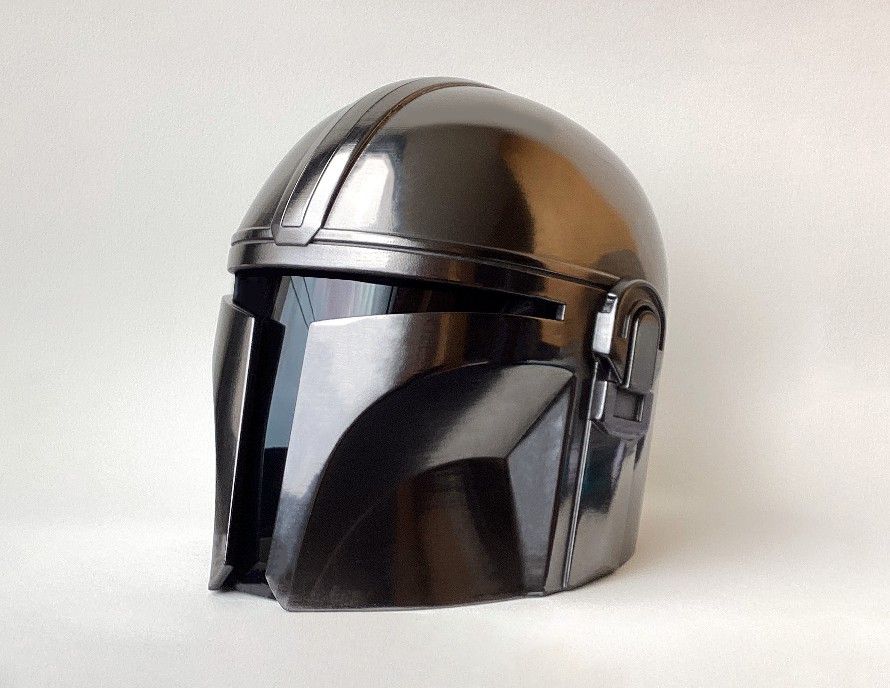 3D Printed the Mandalorian Beskar Cosplay Helmet 3D Printed Helmet