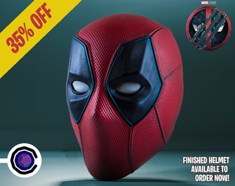 Deadpool Mask - 3D Printed Replica - Deadpool and Wolverine - Props - Cosplay - Helmet - Costume - Marvel - Deadpool 3 - Cosplay Mask