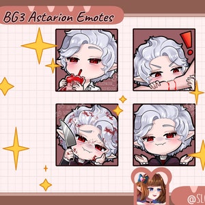 Astarion Baldur&#39;s Gate 3 Twitch Emotes
