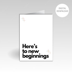 Voici la carte d’un nouveau départ / cadeau pour lui / cadeau pour elle / carte de retraite / nouveau chapitre / nouveau départ / carte de retraite
