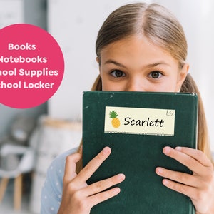 School Supply Labels Printable Name Labels for Kids Name Stickers Name ...