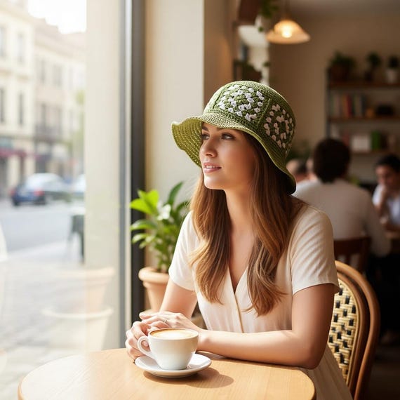 Chapeau Bob/bonnet En Crochet Fait Main - Taille Unique - Style Bohème Hippie Vintage - Neuf Avec étiquettes