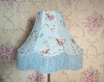 lampshade/blue lampshade/victorian lampshade/fabric lampshade/table lampshade/floor lampshade/ceiling lampshade/shade/silk lampshade