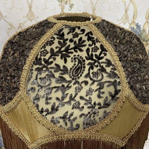 Lampshade Brown Gold Lampshade Table Lampshade Victorian Lampshade ...