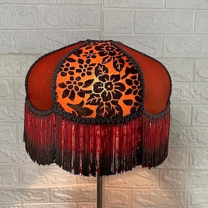 lampshade/orange lampshade/victorian lampshade/fabric lampshade/table lampshade/floor lampshade/ceiling lampshade/shade/linen lampshade