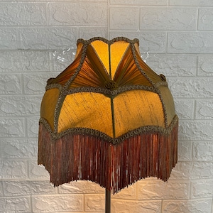 Lampshade gold lampshade/victorian lampshade/fabric lampshade/table lampshade/floor lampshade/ceiling lampshade/silk lampshade/shade