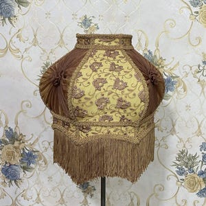 Lampshade/gold Lampshade/victorian Lampshade/lace Lampshade/table ...