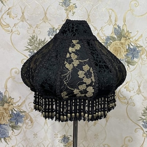 Lampshade black lampshade table lampshade victorian lampshade floor lampshade/velvet lampshade/vintage lampshade/pendant lampshade/shade
