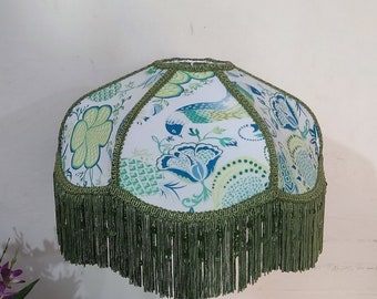 lampshade/blue lampshade/victorian lampshade/fabric lampshade/table lampshade/floor lampshade/ceiling lampshade/shade/linen lampshade