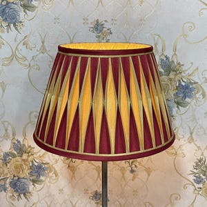 Lampshade red gold lampshade table lampshade victorian lampshade floor lampshade/silk lampshade/vintage lampshade/pendant lampshade/shade