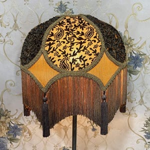 Lampshade Brown Gold Lampshade Table Lampshade Victorian Lampshade ...