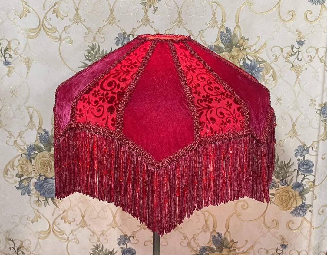 Lampshade Red Lampshade Table Lampshade Victorian Lampshade Floor ...