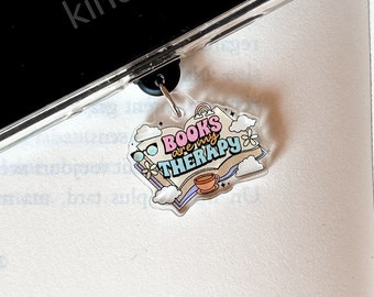 Kindle Charm Bookish Phone Charm Kindle Accessories Bookish Merch Phone Accessories Kindle Decor E-Reader Acrylic Dust Plug USB-C Plug
