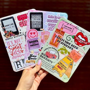 Kindle Insert Kindle Srickers Smut E-Reader Holographic Insert Spicy Kindle Glitter Cardstock Decor Buchaccessoires Geschenk Buchliebhaber