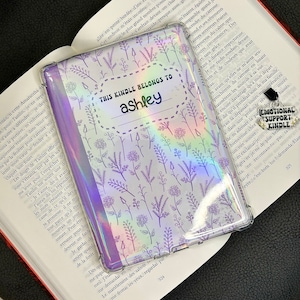 Kindle Insert Kindle Srickers Coquette Libro de composición personalizado Inserto holográfico Kindle Glitter Cardstock Decor Bookish Accesorios
