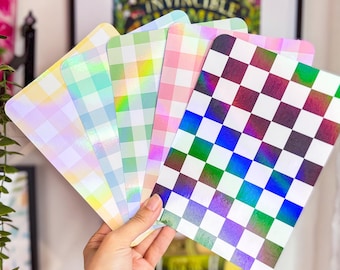 Wkładka do Kindle'a Naklejki do Kindle'a Czytnik e-booków w kratkę Holograficzna wkładka do Kindle'a Brokatowy karton Dekoracje Akcesoria książkowe Prezent dla miłośnika książek