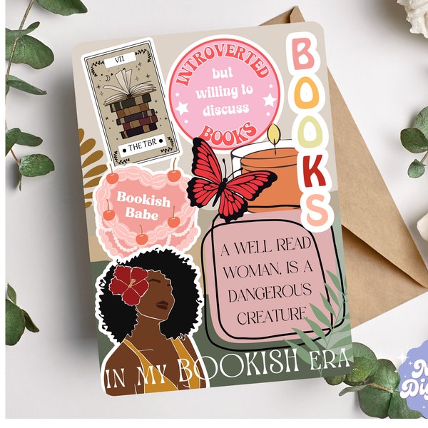 Kindle Insert for Clear Case Kindle Skin Black Girl Kindle Paperwhite Case Printable Kindle Oasis Cardstock Bookish Gift Kindle Decor