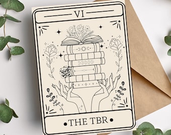 Kindle Insert for Clear Case Kindle Skin TBR Tarot Card Kindle Paperwhite Printable Cardstock Ereader Accessories Bookish Gift Kindle Decor