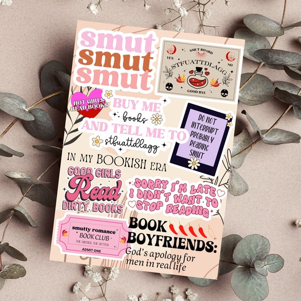 Kindle Insert for Clear Case Kindle Skin Bookish Stickers E-Reader Accessories Smut Reader Printable Kindle Paperwhite Case