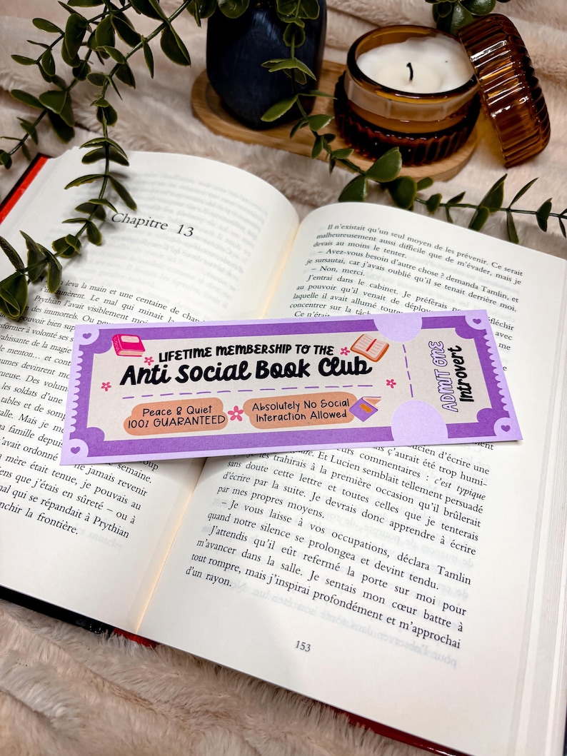 Book club Bookmark Ticket Cowboy Romance Bookmark Gift for Book Lover Bookworm Accessories  Bookish Merch True Crime Bookmark