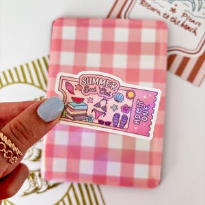 Sommer Kindle Sticker Süßer Kobo Dekor E-Reader Holographic Sticker Bookish Laptop Vinyl Sticker Kindle Zubehör Geschenk für Buchliebhaber