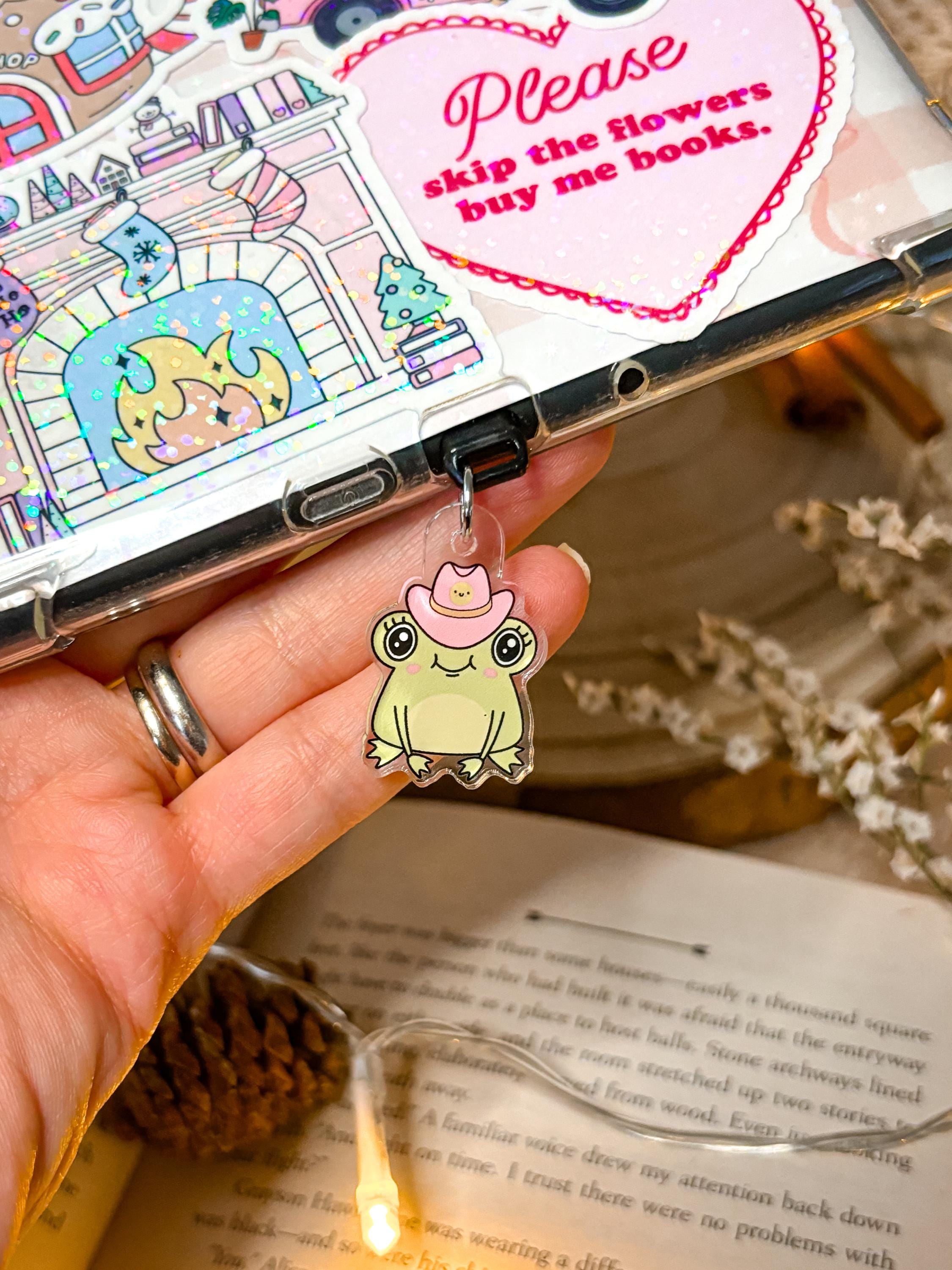 Kindle Charm Bookish Phone Charm Kindle Accessories Bookish Merch Phone Accessories Kindle Decor E-Reader Acrylic Dust Plug USB-C Plug