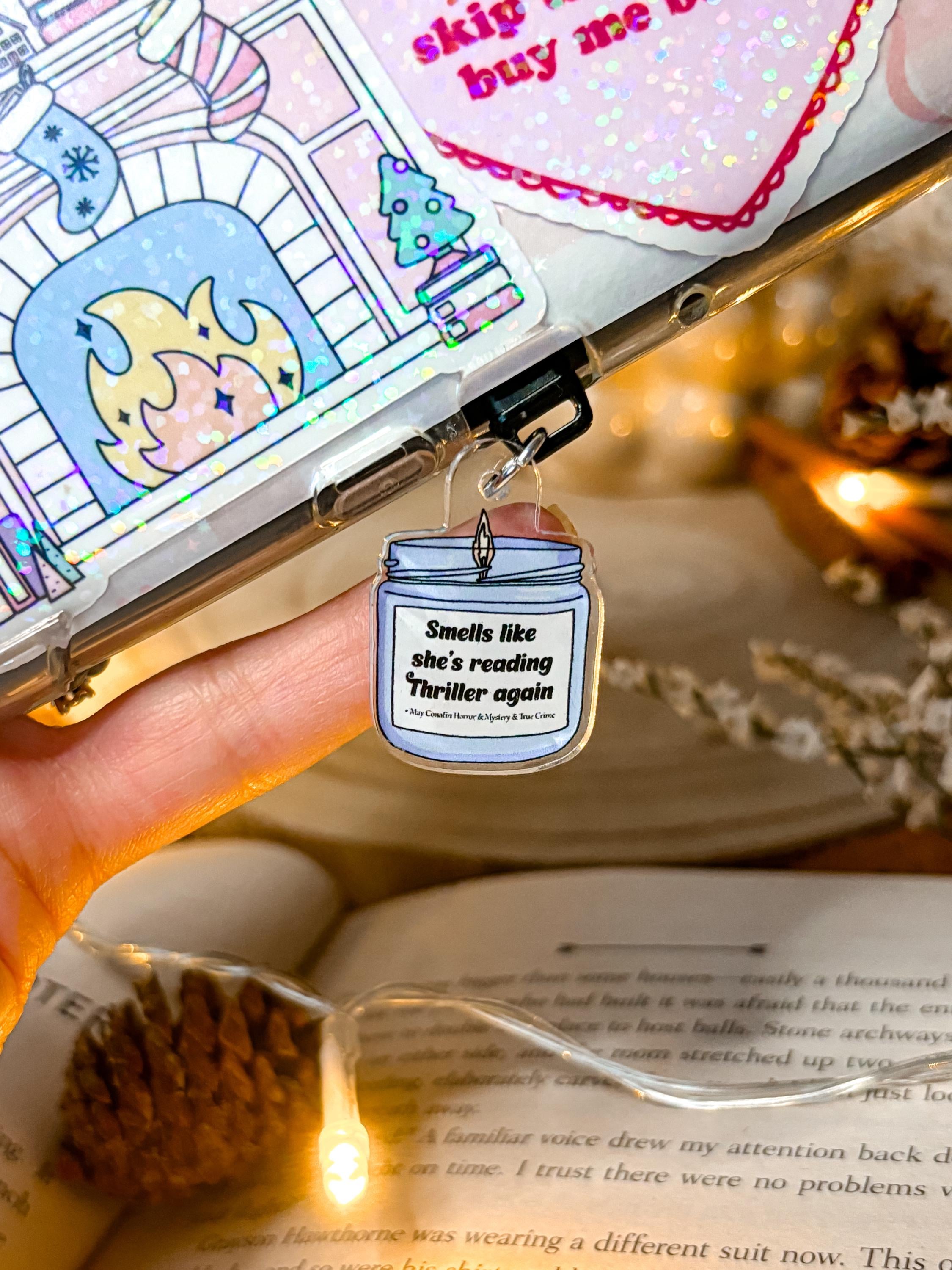 Kindle Charm Bookish Phone Charm Kindle Accessories Bookish Merch Phone Accessories Kindle Decor E-Reader Acrylic Dust Plug USB-C Plug