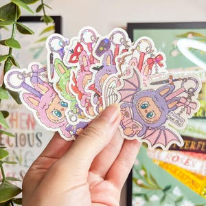 Trinket Kindle Sticker Monster Kobo Decor E-Reader Holographic Sticker Bookish Laptop Vinyl Sticker Kindle Accessories Gift for Book Lover