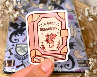 Fantasy Kindle Sticker Dragon Kobo Decor E-Reader Holographic Sticker Bookish Laptop Vinyl Sticker Kindle Accessories Gift for Book Lover