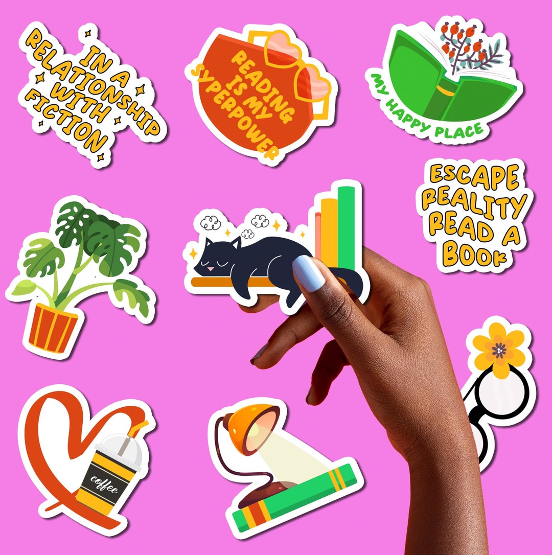 Bookish Stickers, Digital Stickers Pack, Journal Stickers Etsy
