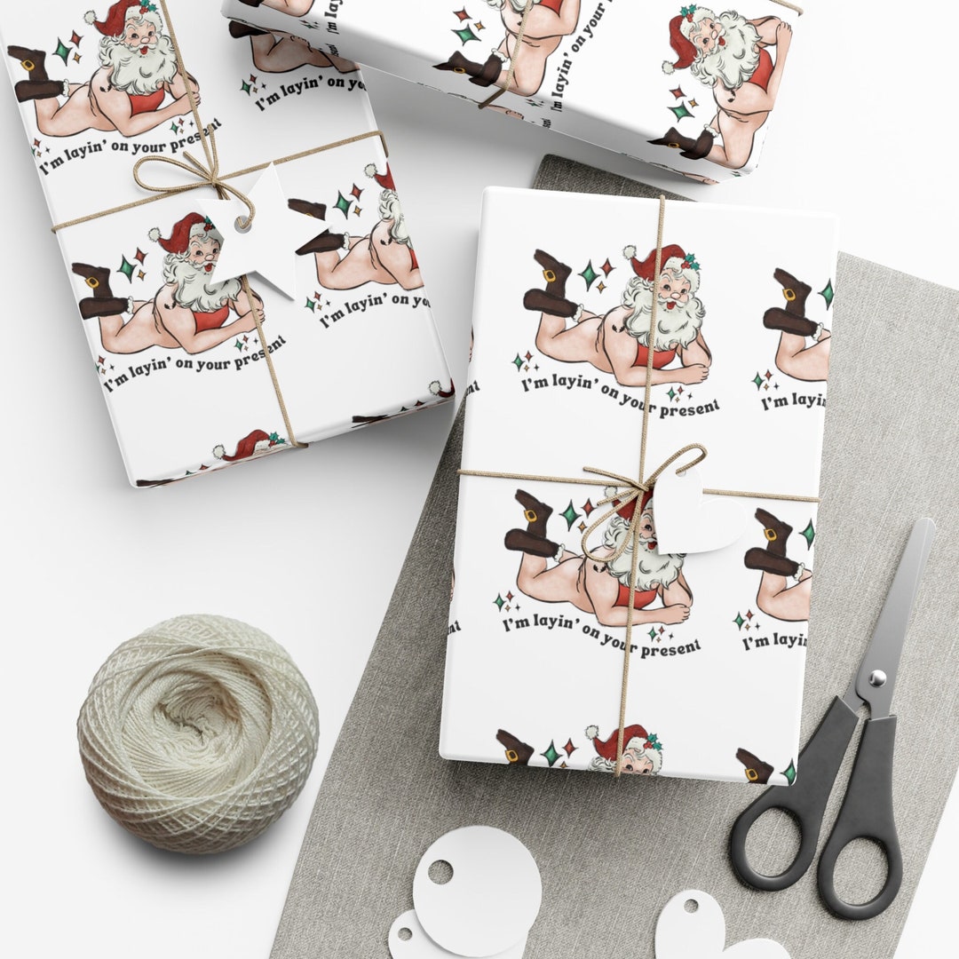 Naughty Gift Wrap Funny Wrapping Paper Christmas Wrapping Etsy