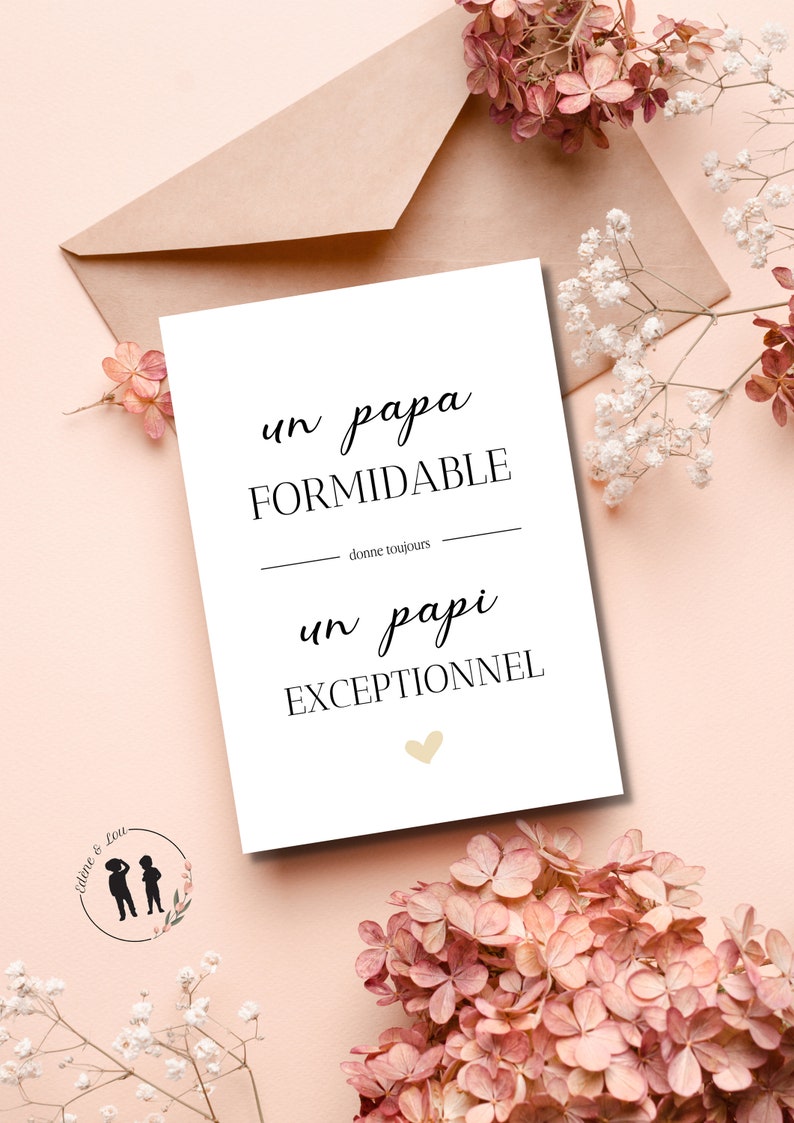 Carte annonce de grossesse papi formidable - pdf numérique image 1