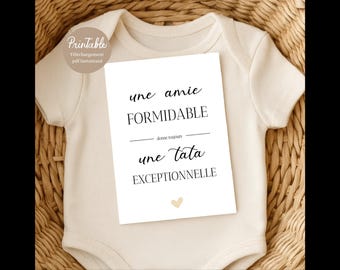 Pregnancy announcement card for a wonderful aunt friend - original surprise baby announcement for your best friend - digital pdf