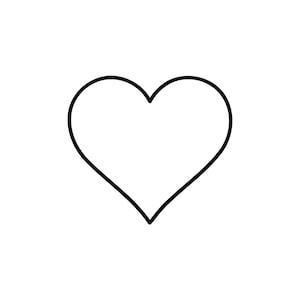Hübsches Umriss Herz Instant Downloads in Schwarz & Weiß SVG, PNG, EPS, dxf, jpg digitaler Download