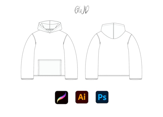 Box Shape Pullover Hoodie Mockup Etsy
