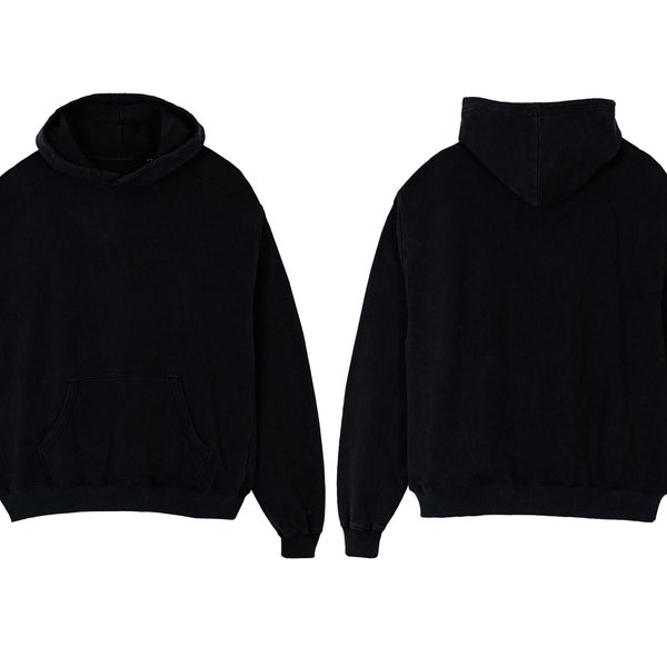 Schwarzer Oversized Hoodie Mockup