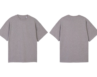 Grey Oversize Tee Mockup