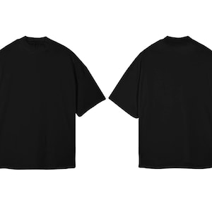 Black Oversize Mock Neck Tee Mockup - Etsy