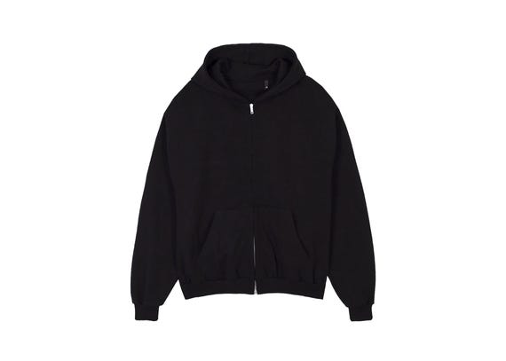 Nobody 黒ジップパーカー Mサイズ 黒のオーバーサイズ ジップ パーカー モックアップ - Etsy 日本