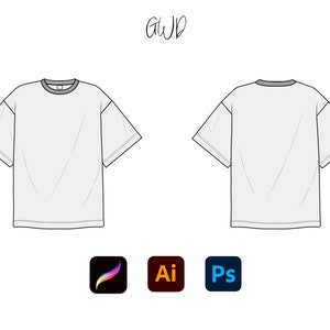 May include: A white t-shirt with short sleeves and a crew neck. The t-shirt is shown from the front and back.