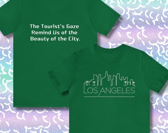 LOS ANGELES -The Tourist's Gaze Tee - Comfortable Jersey Short Sleeve, Ideal for Travel & Casual Wear, Perfect Gift for Globetrotters