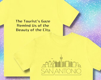 SAN ANTONIO -The Tourist's Gaze Tee - Comfortable Jersey Short Sleeve, Ideal for Travel & Casual Wear, Perfect Gift for Globetrotters