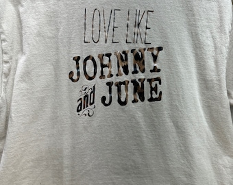 Johnny and June T-shirt on Black Soft Cotton Premium - Etsy